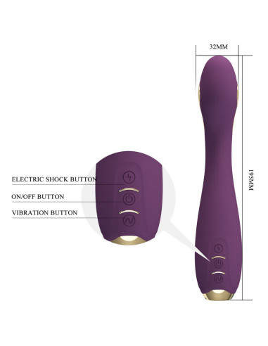 PRETTY LOVE HECTOR VIBRADOR ELECTROSHOCK POR CONTROL POR APP LILA