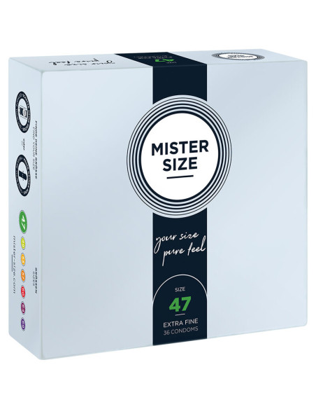 MISTER SIZE PRESERVATIVOS TALLA XS 47 MM 36 UNIDADES