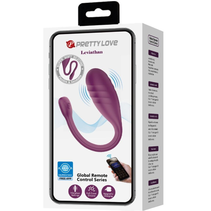 PRETTY LOVE LEVIATHAN VIBRADOR CONTROLADO POR APP MORADO