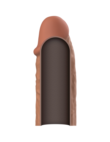 VIRILXL EXTENSION DE PENE LIQUID SILICONE V3 MARRON