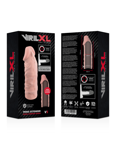 VIRILXL EXTENSION DE PENE LIQUID SILICONE V5 NATURAL