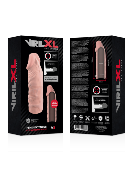 VIRILXL EXTENSION DE PENE LIQUID SILICONE V5 NATURAL VIRILXL EXTENSION DE PENE LIQUID SILICONE V5 NATURAL