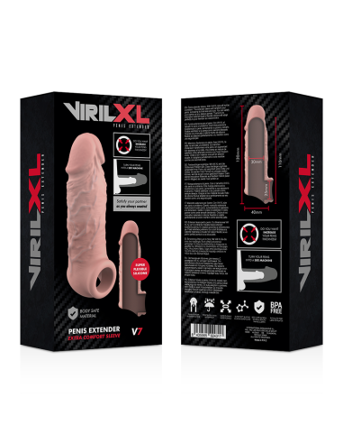 VIRILXL EXTENSION DE PENE LIQUID SILICONE V7 NATURAL