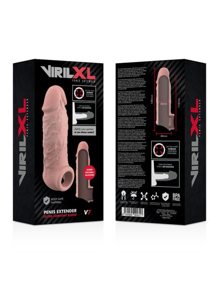 VIRILXL EXTENSION DE PENE LIQUID SILICONE V7 NATURAL VIRILXL EXTENSION DE PENE LIQUID SILICONE V7 NATURAL
