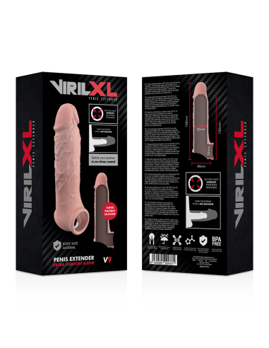 VIRILXL EXTENSION DE PENE LIQUID SILICONE V9 NATURAL