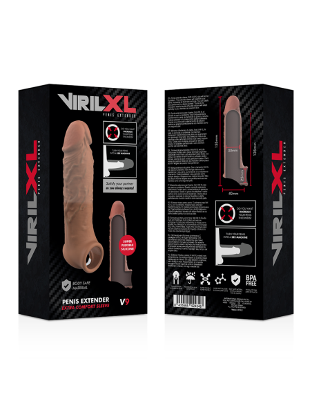VIRILXL EXTENSION DE PENE LIQUID SILICONE V9 MARRON VIRILXL EXTENSION DE PENE LIQUID SILICONE V9 MARRON