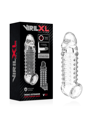 VIRILXL EXTENSION Y FUNDA DE PENE V11 TRANSPARENTE