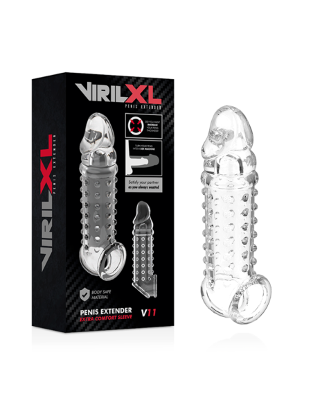 VIRILXL EXTENSION Y FUNDA DE PENE V11 TRANSPARENTE VIRILXL EXTENSION Y FUNDA DE PENE V11 TRANSPARENTE