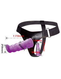 BAILE ARNES ANAL Y VAGINAL FEMENINO LILA PUNTO G 17 CM 2