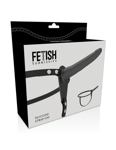 FETISH SUBMISSIVE HARNESS SILICONA NEGRO 15 CM
