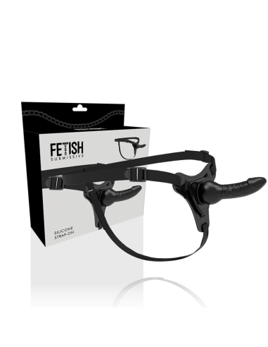 FETISH SUBMISSIVE HARNESS SILICONA NEGRO REALISTIC 16 CM