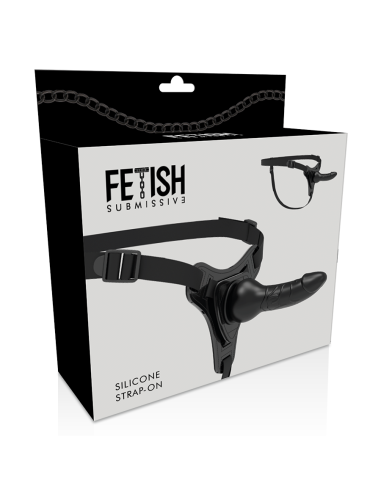 FETISH SUBMISSIVE HARNESS SILICONA NEGRO REALISTIC 16 CM