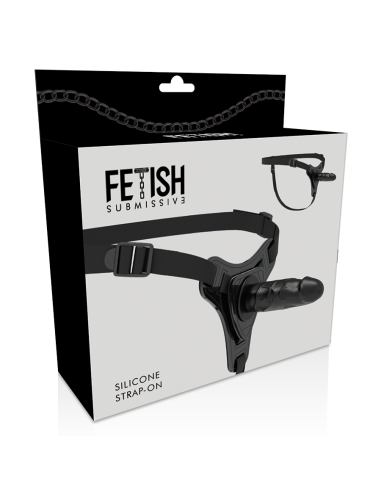 FETISH SUBMISSIVE HARNESS SILICONA NEGRO REALISTIC 15 CM