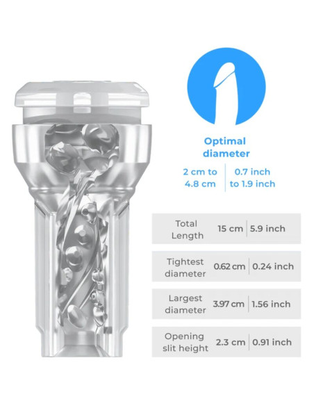 KIIROO FEEL POCKET STROKER CRYSTAL BY KIIROO TRANSPARENTE