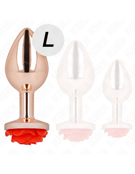 KINK PLUG ANAL ORO ROSADO ROSA ROJA L