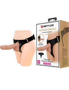 PRETTY LOVE HARNESS BRIEFS ARNES UNIVERSAL CON DILDO JERRY 218 CM NATURAL 2