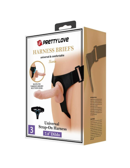 PRETTY LOVE HARNESS BRIEFS ARNES UNIVERSAL CON DILDO KEVIN 19 CM NATURAL PRETTY LOVE HARNESS BRIEFS ARNES UNIVERSAL CON DILDO KEVIN 19 CM NATURAL