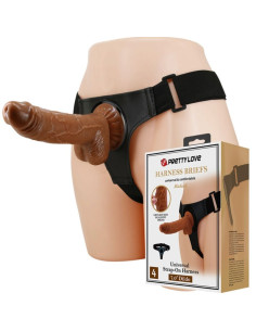 PRETTY LOVE HARNESS BRIEFS ARNES UNIVERSAL CON DILDO MICHEAL 20 CM NEGRO 2