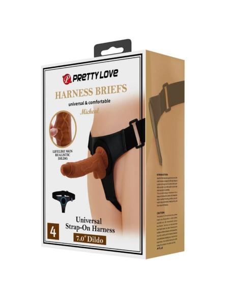 PRETTY LOVE HARNESS BRIEFS ARNES UNIVERSAL CON DILDO MICHEAL 20 CM NEGRO PRETTY LOVE HARNESS BRIEFS ARNES UNIVERSAL CON DILDO MICHEAL 20 CM NEGRO
