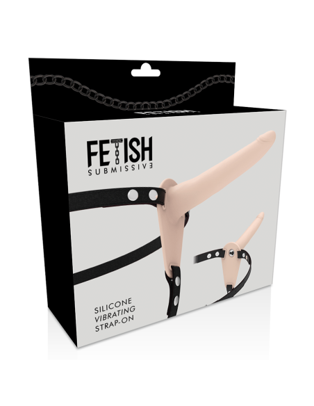FETISH SUBMISSIVE HARNESS VIBRADOR SILICONA FLESH 15 CM FETISH SUBMISSIVE HARNESS VIBRADOR SILICONA FLESH 15 CM