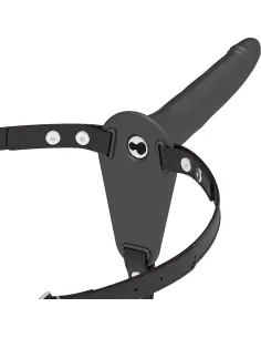 FETISH SUBMISSIVE HARNESS VIBRADOR SILICONA NEGRO 15 CM