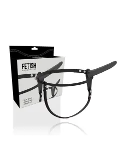 FETISH SUBMISSIVE HARNESS VIBRADOR SILICONA NEGRO 15 CM 2