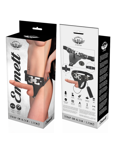 HARNESS ATTRACTION ARNES EMMETT REALISTICO VIBRADOR 165 CM O 37 CM