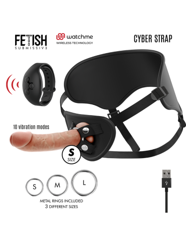 FETISH SUBMISSIVE CYBER STRAP ARNES CON DILDO CONTROL REMOTO TECNOLOGIA WATCHME S
