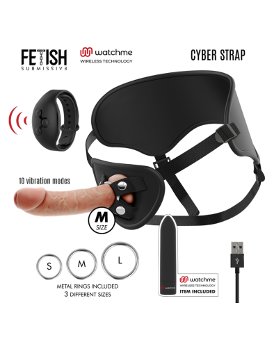 FETISH SUBMISSIVE CYBER STRAP ARNES CON DILDO Y BALA CONTROL REMOTO TECNOLOGIA WATCHME M