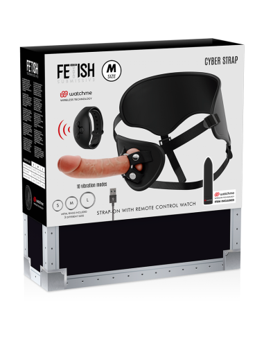 FETISH SUBMISSIVE CYBER STRAP ARNES CON DILDO Y BALA CONTROL REMOTO TECNOLOGIA WATCHME M