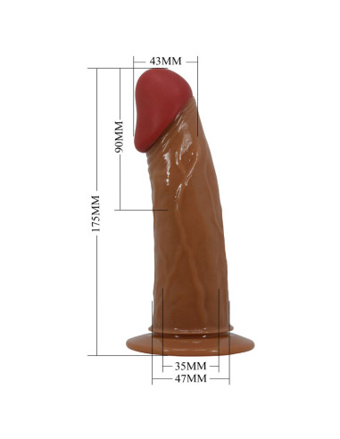 PRETTY LOVE STARKS HARNESS BRIEFS VIBRACION MULTI VELOCIDAD DILDO 175 CM MULATO