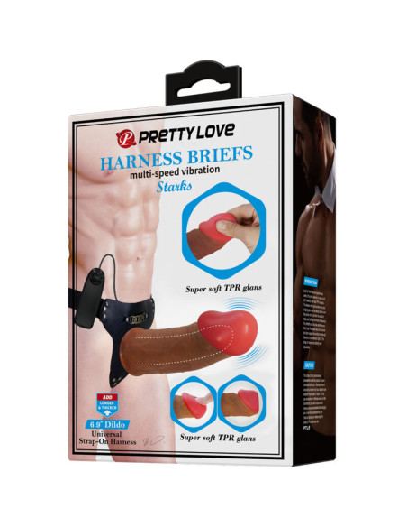 PRETTY LOVE STARKS HARNESS BRIEFS VIBRACION MULTI VELOCIDAD DILDO 175 CM MULATO PRETTY LOVE STARKS HARNESS BRIEFS VIBRACION MULTI VELOCIDAD DILDO 175 CM MULATO