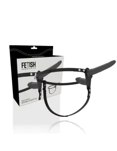 FETISH SUBMISSIVE HARNESS DOBLE PENETRACION NEGRO 2