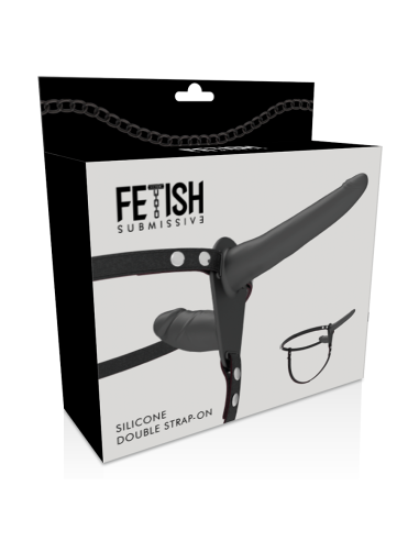 FETISH SUBMISSIVE HARNESS DOBLE PENETRACION NEGRO