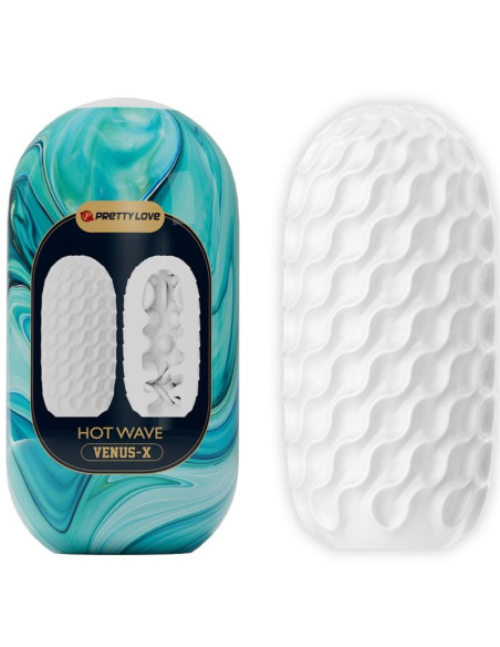 PRETTY LOVE HOT WAVE MASTURBADOR MASCULINO SILICONA BLANCO