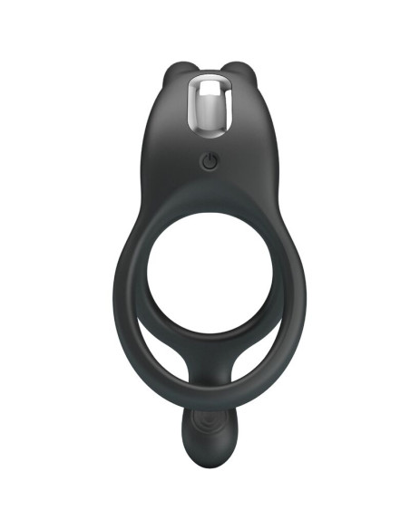 PRETTY LOVE SETH DOBLE ANILLO VIBRADOR RABBIT 7 VIBRACIONES NEGRO