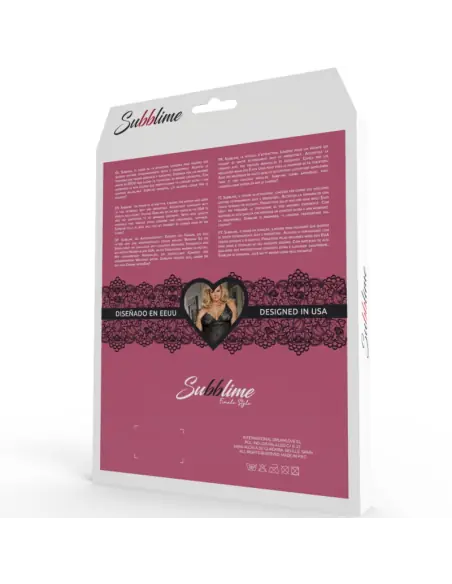 SUBBLIME BABYDOLL ENCAJE FLORAL ROJO L XL