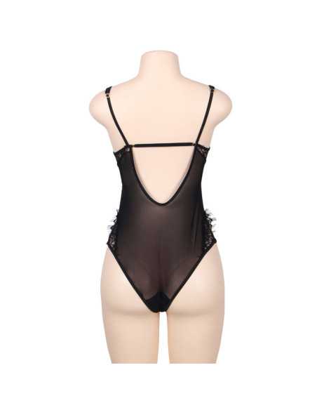 SUBBLIME TEDDY ENCAJE FLORAL Y CON FLECOS NEGRO TALLA GRANDE SUBBLIME TEDDY ENCAJE FLORAL Y CON FLECOS NEGRO TALLA GRANDE