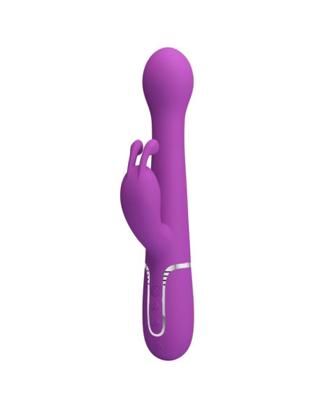 PRETTY LOVE DEJON VIBRADOR RABBIT MULTIFUNCIAN 3 EN 1 MORADO