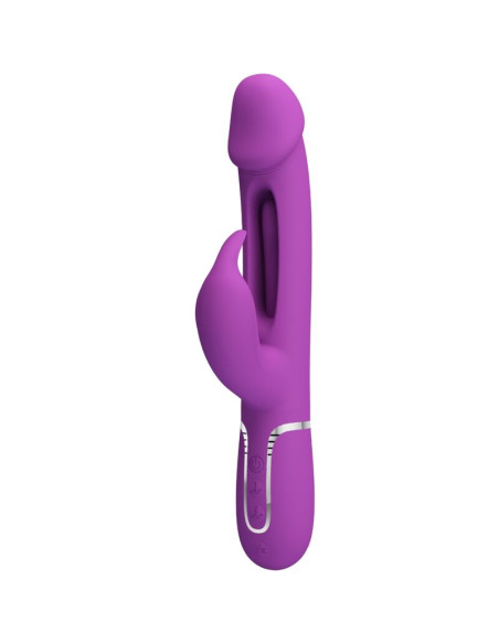 PRETTY LOVE KAMPAS VIBRADOR RABBIT MULTIFUNCIAN 3 EN 1 MORADO