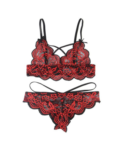 SUBBLIME SET DOS PIEZAS TOP Y PANTIES ENCAJE S M