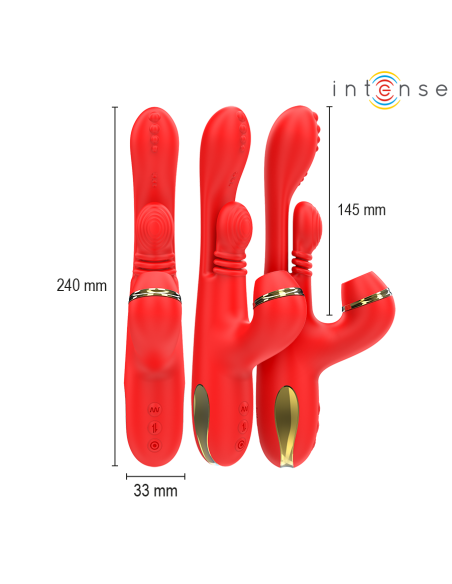 INTENSE KATY ESTIMULADOR CLITORIS MULTIFUNCION 4 CABEZALES INTERCAMBIABLES ROJO INTENSE KATY ESTIMULADOR CLITORIS MULTIFUNCION 4 CABEZALES INTERCAMBIABLES ROJO