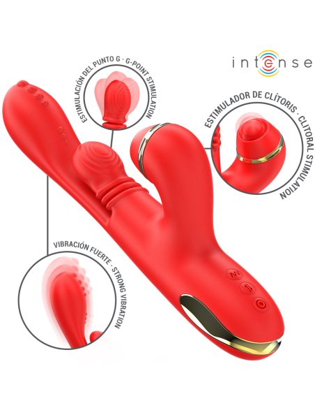 INTENSE KATY ESTIMULADOR CLITORIS MULTIFUNCION 4 CABEZALES INTERCAMBIABLES ROJO INTENSE KATY ESTIMULADOR CLITORIS MULTIFUNCION 4 CABEZALES INTERCAMBIABLES ROJO