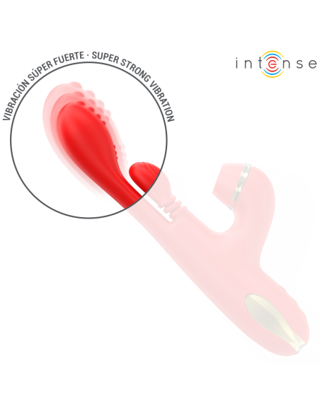 INTENSE KATY ESTIMULADOR CLITORIS MULTIFUNCION 4 CABEZALES INTERCAMBIABLES ROJO INTENSE KATY ESTIMULADOR CLITORIS MULTIFUNCION 4 CABEZALES INTERCAMBIABLES ROJO