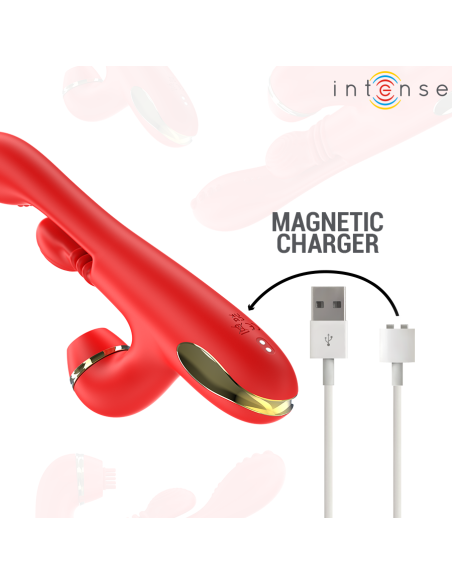 INTENSE KATY ESTIMULADOR CLITORIS MULTIFUNCION 4 CABEZALES INTERCAMBIABLES ROJO INTENSE KATY ESTIMULADOR CLITORIS MULTIFUNCION 4 CABEZALES INTERCAMBIABLES ROJO