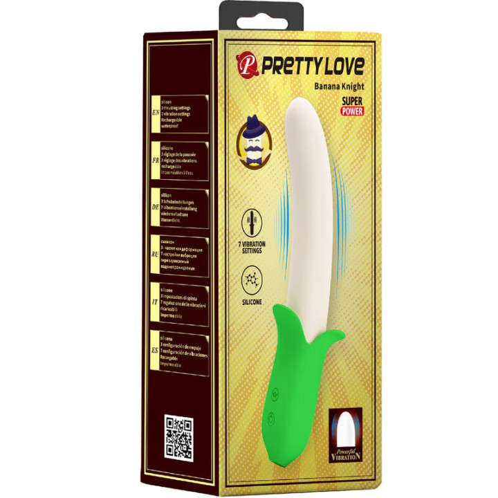 PRETTY LOVE BANANA KNIGHT SUPER POWER 7 VIBRACIONES SILICONA