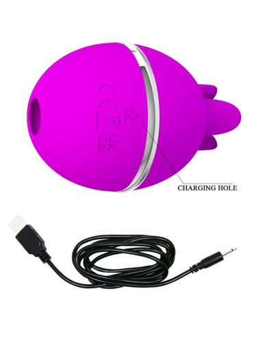 PRETTY LOVE VIBRADOR DE SILICONA REDONDO GEMINI BALL MORADO