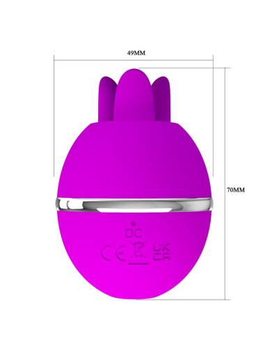 PRETTY LOVE VIBRADOR DE SILICONA REDONDO GEMINI BALL MORADO