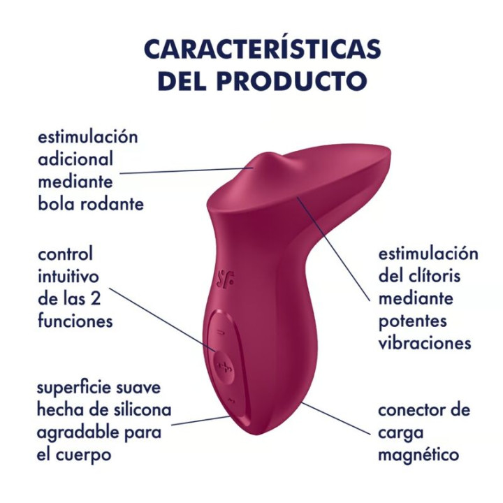 SATISFYER EXCITERRR VIBRADOR LAY ON CLITORIS FUCSIA