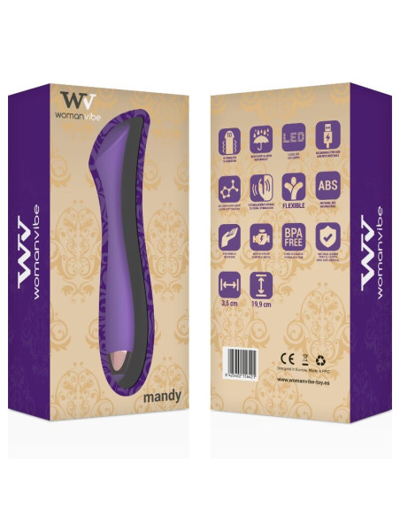 WOMANVIBE MANDY VIBRADOR RECARGABLE SILICONA PUNTO K WOMANVIBE MANDY VIBRADOR RECARGABLE SILICONA PUNTO K